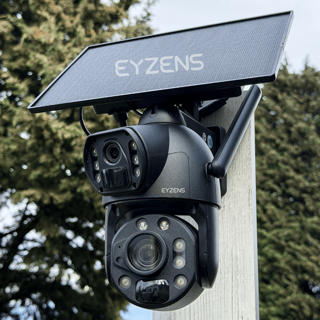 3,300ft Range 50x Zoom - 4K Solar Security Camera – No WiFi No Electricity