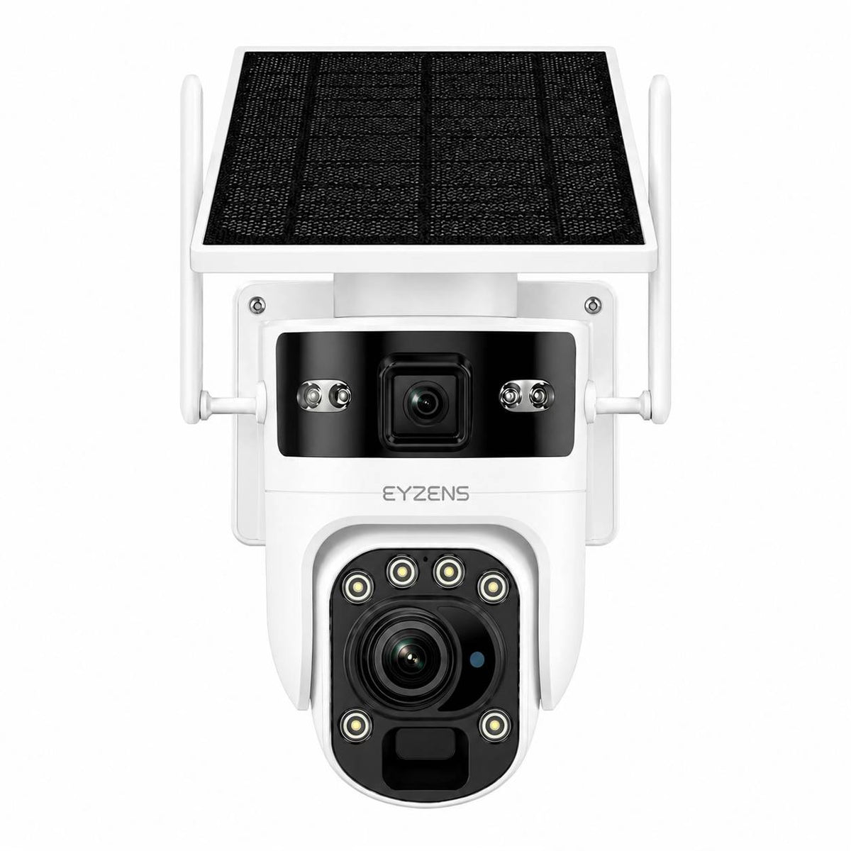 36x Optical Zoom - 4K Solar Security Camera – 100% Solar Powered, NO Electricity NO WiFi | White