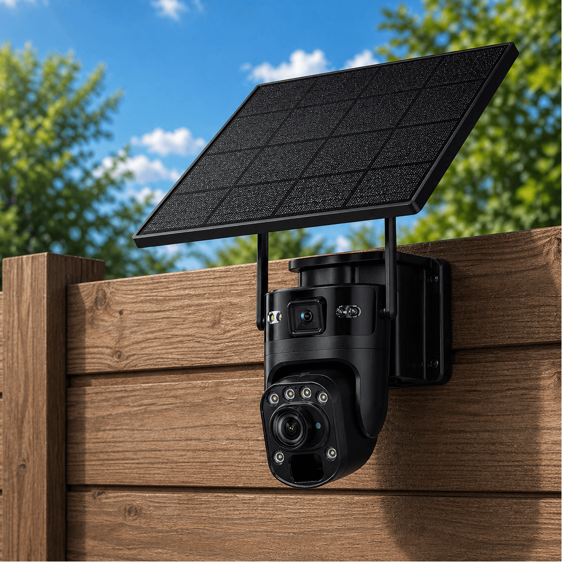 10x Optical Zoom - 1,700ft Range 4K Solar Security Camera WiFi