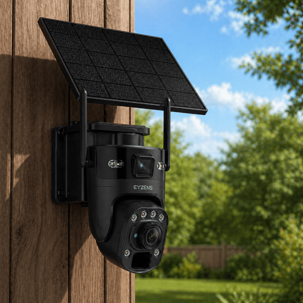 10x Optical Zoom - 1,700ft Range 4K Solar Security Camera WiFi