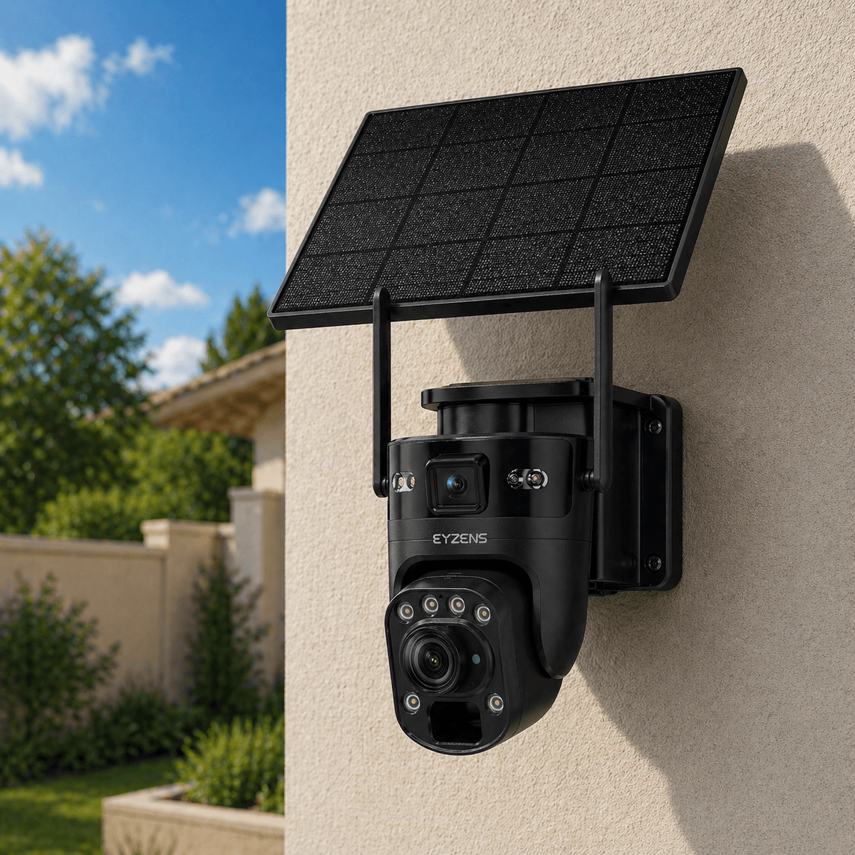 10x Optical Zoom - 1,700ft Range 4K Solar Security Camera WiFi