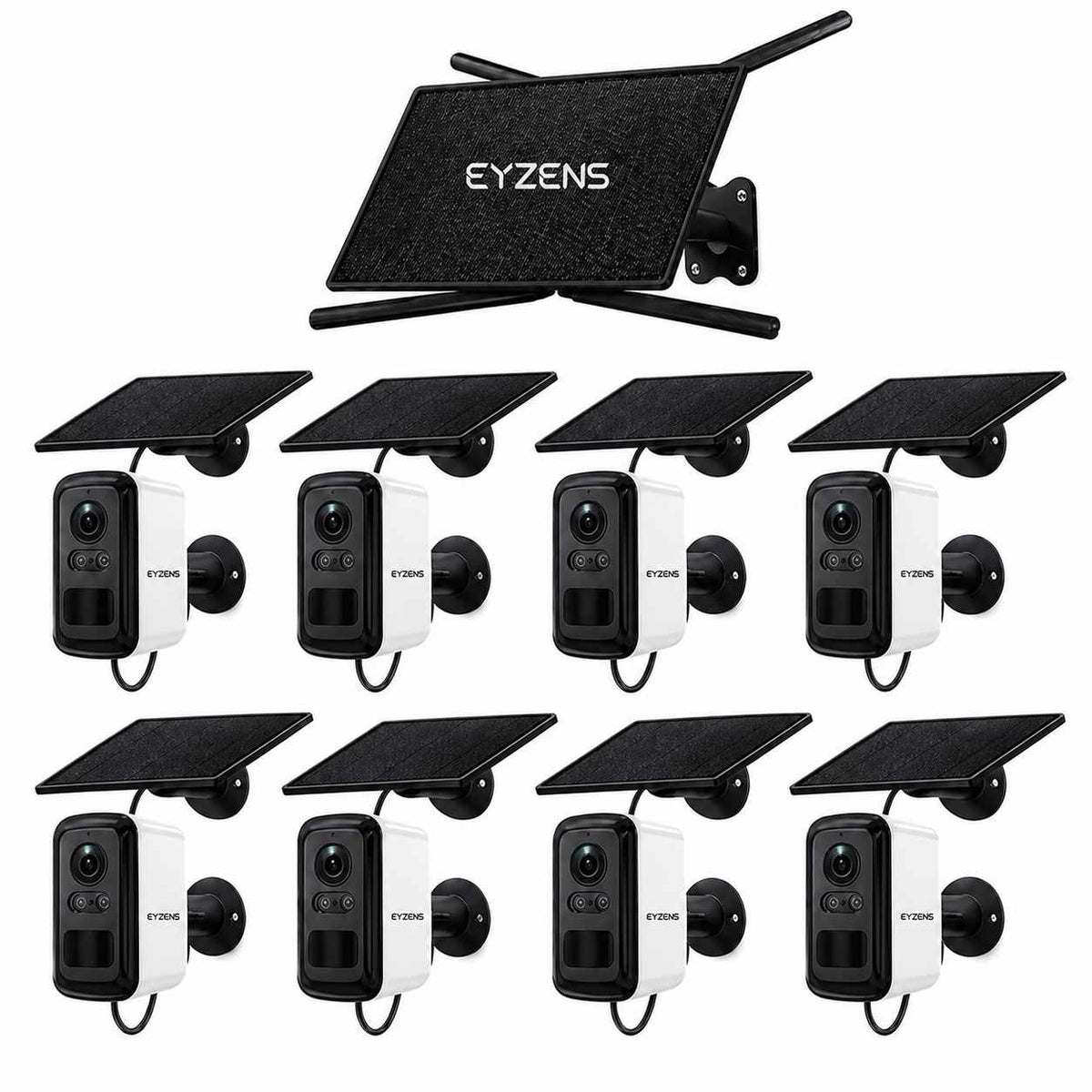 PoE NVR Security System AI Sensors - 8× 4K Bullet Cameras 4G | 5G White