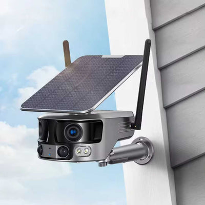 4K 180° Ultra Wide Fisheye-Lens Solar Powered Security Camera (no monthly fees)