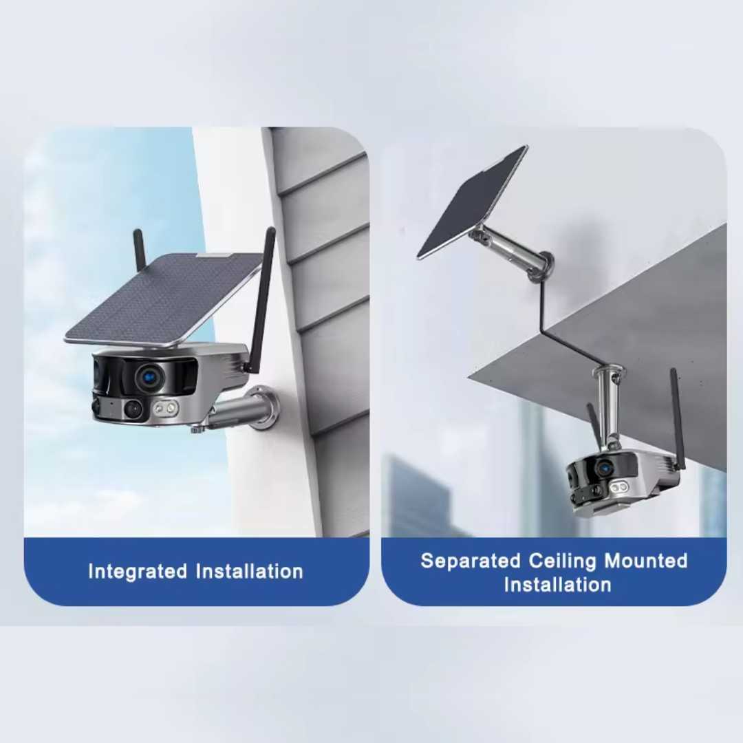 4K 180° Ultra Wide Fisheye-Lens Solar Powered Security Camera (no monthly fees)