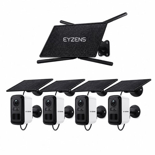 PoE NVR Security System AI Sensors - 4× 4K Bullet Cameras 4G | 5G White