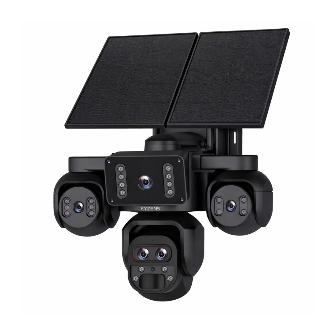 Solar Security Camera 20x Optical Zoom - 5 Lens 4K WiFi 100% Solar Powered