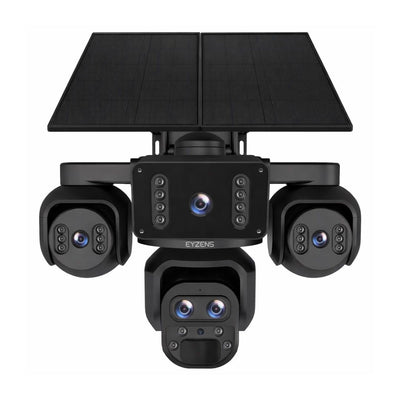 Solar Security Camera 20x Optical Zoom - 5 Lens 4K WiFi 100% Solar Powered