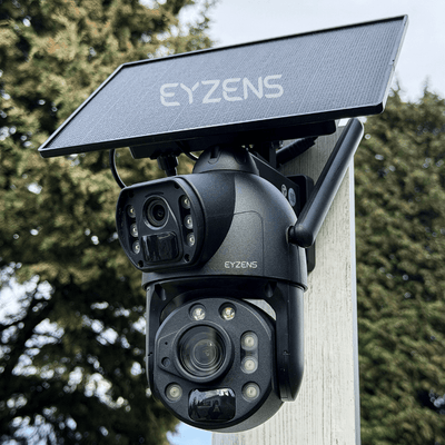 3,300ft Range 50x Zoom - 4K Solar Security Camera – No WiFi No Electricity