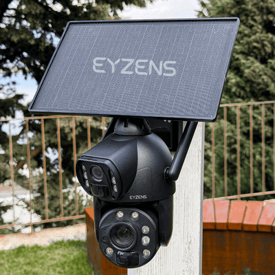 3,300ft Range 50x Zoom - 4K Solar Security Camera – No WiFi No Electricity