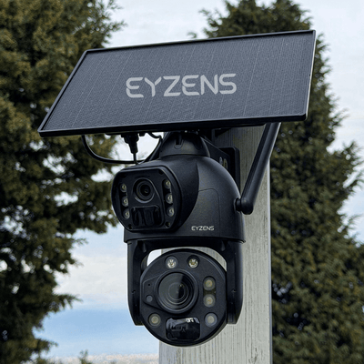 3,300ft Range 50x Zoom - 4K Solar Security Camera – No WiFi No Electricity