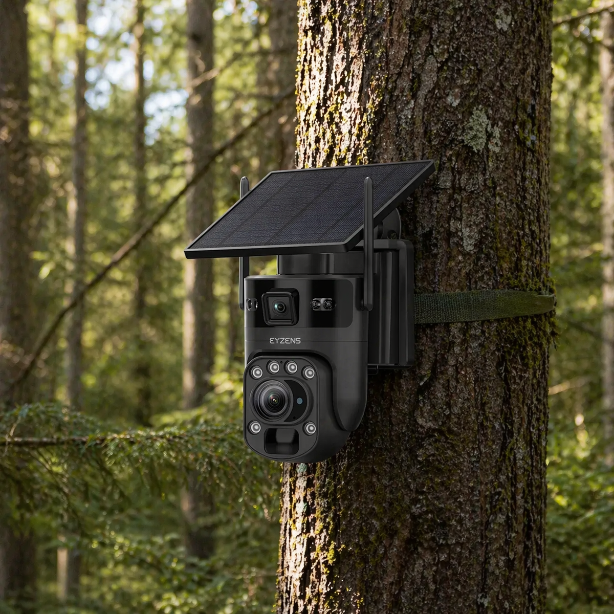 36x Optical Zoom - 3,300ft Range 4K Solar Security Camera NO WiFi NO Electricity