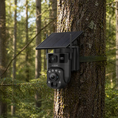36x Optical Zoom - 3,300ft Range 4K Solar Security Camera NO WiFi NO Electricity