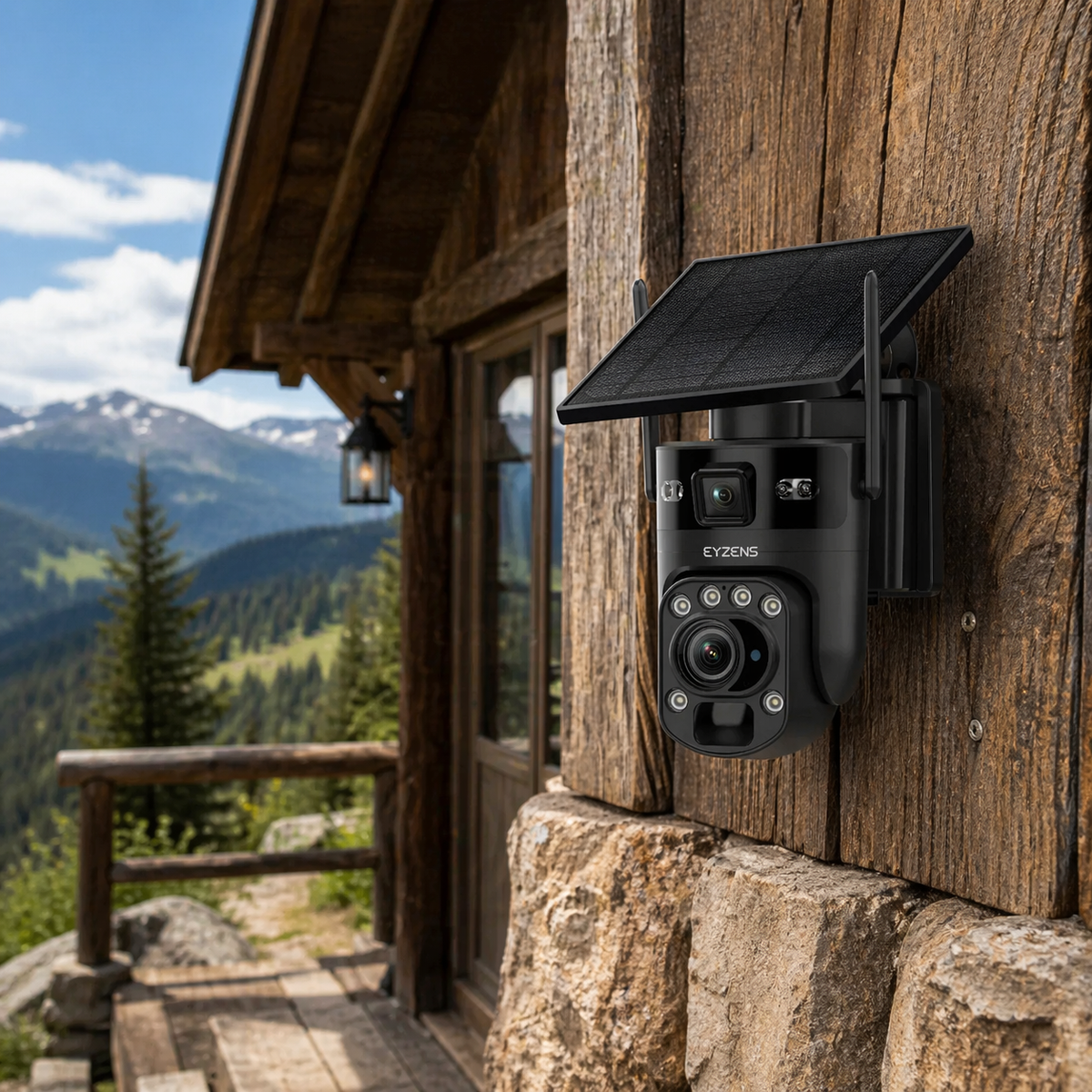 10x Optical Zoom - 1,700ft Range 4K Solar Security Camera WiFi