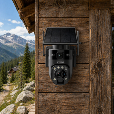 10x Optical Zoom - 1,700ft Range 4K Solar Security Camera WiFi