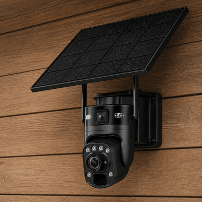 10x Optical Zoom - 1,700ft Range 4K Solar Security Camera WiFi