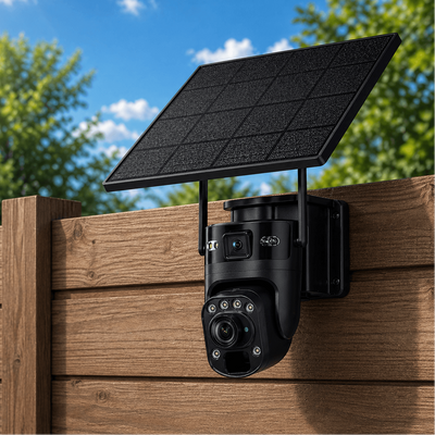 10x Optical Zoom - 1,700ft Range 4K Solar Security Camera WiFi