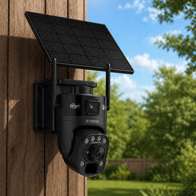 10x Optical Zoom - 1,700ft Range 4K Solar Security Camera WiFi