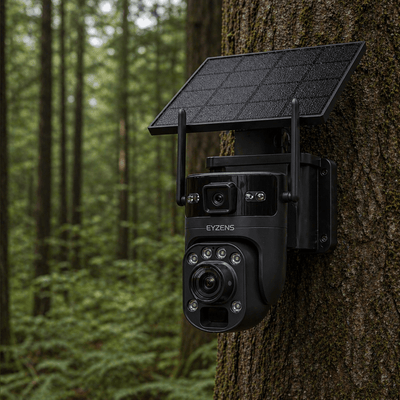 10x Optical Zoom - 1,700ft Range 4K Solar Security Camera WiFi